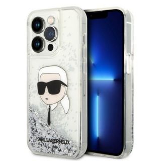 Karl Lagerfeld KLHCP14XLNKHCH iPhone 14 Pro Max kemény hátlap tok - ezüst/csillámos