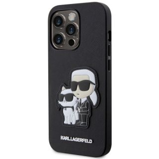 Karl Lagerfeld KLHCP14XSANKCPG iPhone 14 Pro Max bőr hátlap tok - fekete
