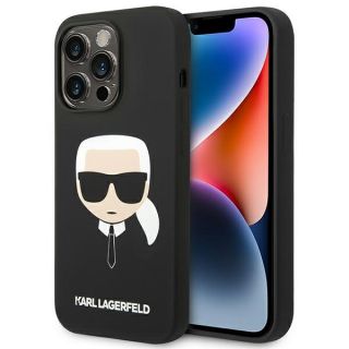 Karl Lagerfeld KLHCP14XSLKHBK iPhone 14 Pro Max szilikon hátlap tok - fekete