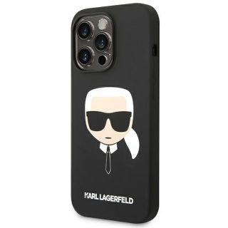 Karl Lagerfeld KLHCP14XSLKHBK iPhone 14 Pro Max szilikon hátlap tok - fekete