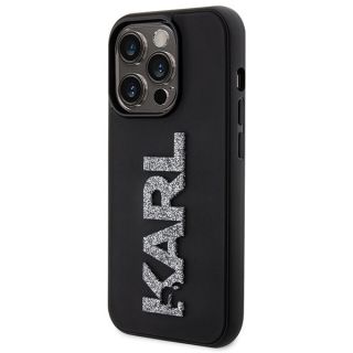 Karl Lagerfeld KLHCP15L3DMBKCK iPhone 15 Pro szilikon hátlap tok - fekete
