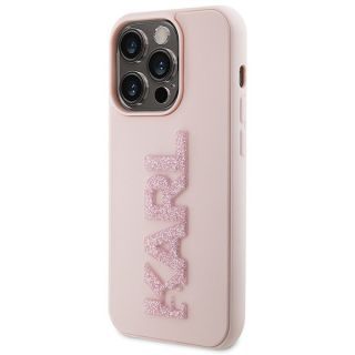 Karl Lagerfeld KLHCP15L3DMBKCP iPhone 15 Pro szilikon hátlap tok - rózsaszín