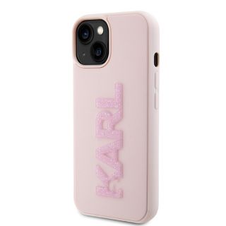 Karl Lagerfeld KLHCP15S3DMBKCP iPhone 15 szilikon hátlap tok - rózsaszín