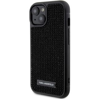 Karl Lagerfeld KLHCP15SHDSPLK iPhone 15 kemény hátlap tok - mintás/fekete