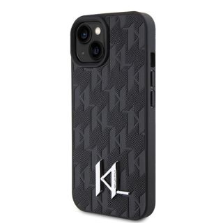 Karl Lagerfeld KLHCP15SPKLPKLK iPhone 15 bőr hátlap tok - átlátszó
