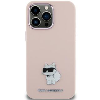 Karl Lagerfeld KLHCP15SSMHCNPP iPhone 15 szilikon hátlap tok - rózsaszín