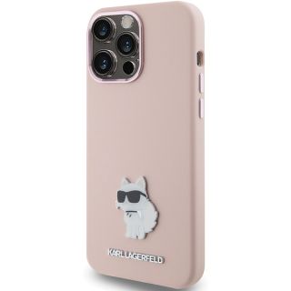Karl Lagerfeld KLHCP15XSMHCNPP iPhone 15 Pro Max szilikon hátlap tok - rózsaszín