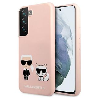 Karl Lagerfeld KLHCS22MSSKCI Samsung Galaxy S22+ Plus kemény szilikon hátlap tok - rózsaszín