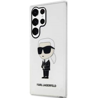 Karl Lagerfeld KLHCS23LHNIKTCT Samsung Galaxy S23 Ultra kemény hátlap tok - átlátszó