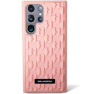 Karl Lagerfeld KLHCS23LRUPKLPP Samsung Galaxy S23 Ultra kemény hátlap tok - rózsaszín