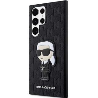 Karl Lagerfeld KLHCS23LSAKLHKPK Samsung Galaxy S23 Ultra kemény hátlap tok - fekete