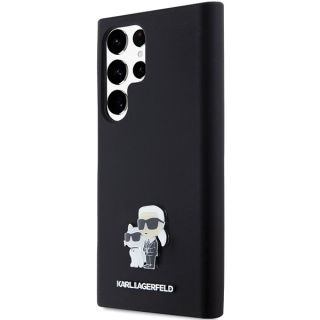 Karl Lagerfeld KLHCS23LSMHKCNPK Samsung Galaxy S23 Ultra szilikon hátlap tok - fekete