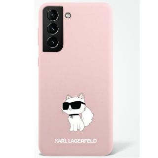 Karl Lagerfeld KLHCS23LSNCHBCP Samsung Galaxy S23 Ultra szilikon hátlap tok - rózsaszín
