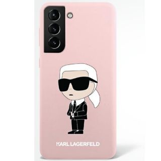 Karl Lagerfeld KLHCS23LSNIKBCP Samsung Galaxy S23 Ultra szilikon hátlap tok - rózsaszín