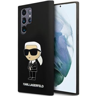 Karl Lagerfeld KLHCS24LSNIKBCK Samsung Galaxy S24 Ultra szilikon hátlap tok - fekete