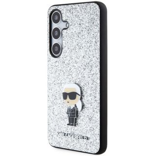 Karl Lagerfeld KLHCS24MGCNPSG Samsung Galaxy S24+ Plus kemény hátlap tok - csillámos/ezüst