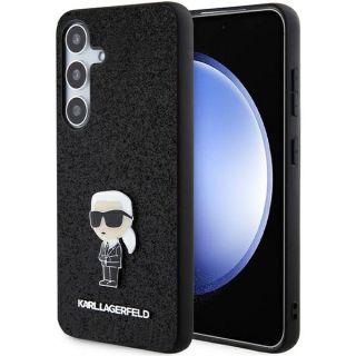 Karl Lagerfeld KLHCS24MGKNPSK Samsung Galaxy S24+ Plus kemény hátlap tok - csillámos/fekete