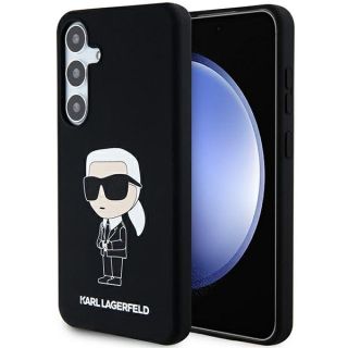 Karl Lagerfeld KLHCS24MSNIKBCK Samsung Galaxy S24+ Plus szilikon hátlap tok - fekete