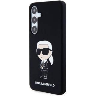 Karl Lagerfeld KLHCS24MSNIKBCK Samsung Galaxy S24+ Plus szilikon hátlap tok - fekete