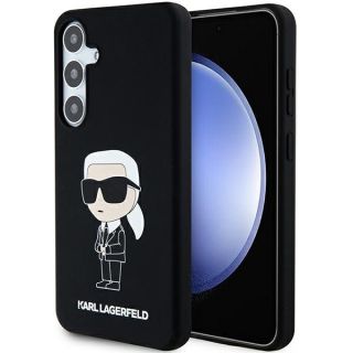 Karl Lagerfeld KLHCS24SSNIKBCK Samsung Galaxy S24 szilikon hátlap tok - fekete
