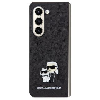 Karl Lagerfeld KLHCZFD5SAKCNPK Samsung Galaxy Z Fold 5 bőr hátlap tok - fekete
