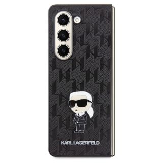Karl Lagerfeld KLHCZFD5SAPKINPK Samsung Galaxy Z Fold 5 bőr hátlap tok - fekete
