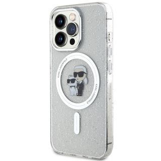 Karl Lagerfeld KLHMP13LHGKCNOT MagSafe iPhone 13 / 13 Pro kemény hátlap tok - átlátszó/csillámos
