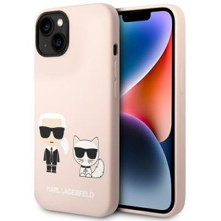 Karl Lagerfeld KLHMP14MSSKCI MagSafe iPhone 14 Plus szilikon hátlap tok - rózsaszín