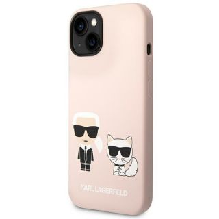Karl Lagerfeld KLHMP14MSSKCI MagSafe iPhone 14 Plus szilikon hátlap tok - rózsaszín