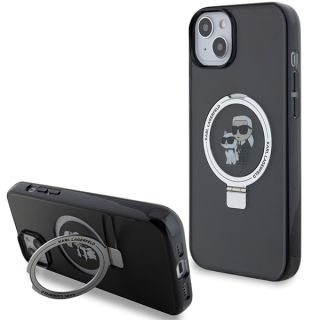 Karl Lagerfeld KLHMP14SHMRSKCK MagSafe iPhone 14 / 15 kemény hátlap tok - fekete