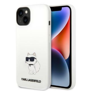 Karl Lagerfeld KLHMP14SSNCHBCH MagSafe iPhone 14 szilikon hátlap tok - fehér
