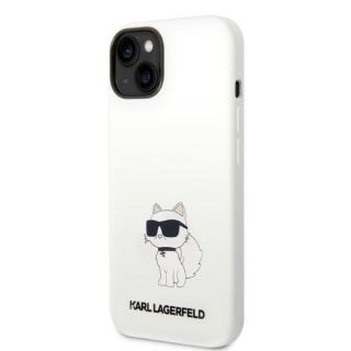 Karl Lagerfeld KLHMP14SSNCHBCH MagSafe iPhone 14 szilikon hátlap tok - fehér