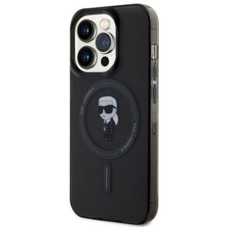 Karl Lagerfeld KLHMP15LHFCKNOK MagSafe iPhone 15 Pro kemény hátlap tok - fekete