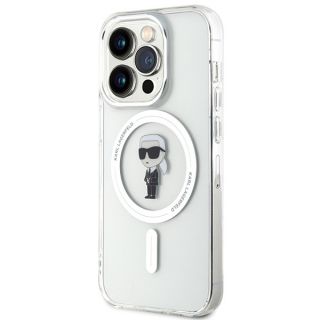 Karl Lagerfeld KLHMP15LHFCKNOT MagSafe iPhone 15 Pro kemény hátlap tok - átlátszó