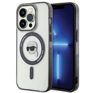 Karl Lagerfeld KLHMP15LHKHNOTK MagSafe iPhone 15 Pro kemény hátlap tok - átlátszó