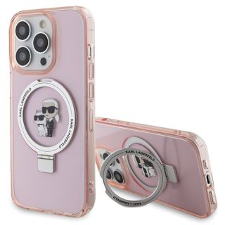 Karl Lagerfeld KLHMP15LHMRSKCP MagSafe iPhone 15 Pro kemény hátlap tok - rózsaszín
