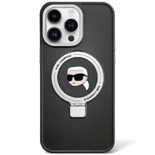 Karl Lagerfeld KLHMP15LHMRSKHK MagSafe iPhone 15 Pro kemény hátlap tok - fekete
