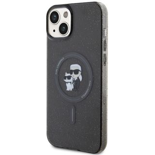 Karl Lagerfeld KLHMP15MHGKCNOK MagSafe iPhone 14 Plus / 15 Plus kemény hátlap tok - fekete
