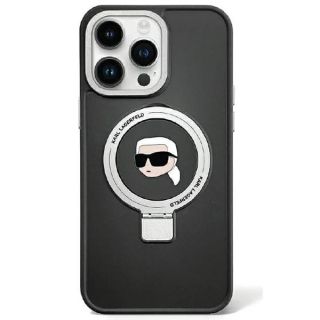 Karl Lagerfeld KLHMP15MHMRSKHK MagSafe iPhone 14 Plus / 15 Plus kemény hátlap tok - fekete