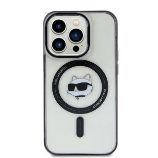 Karl Lagerfeld KLHMP15SHCHNOTK MagSafe iPhone 15 kemény hátlap tok - átlátszó
