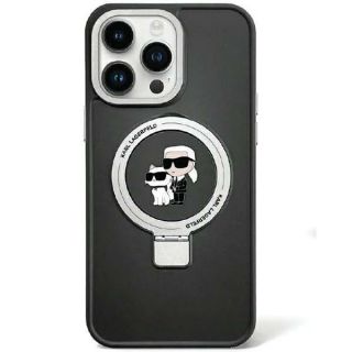 Karl Lagerfeld KLHMP15SHMRSKCK MagSafe iPhone 15 kemény hátlap tok - fekete