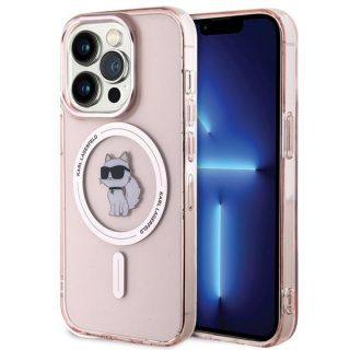 Karl Lagerfeld KLHMP15XHFCCNOP MagSafe iPhone 15 Pro Max kemény hátlap tok - rózsaszín