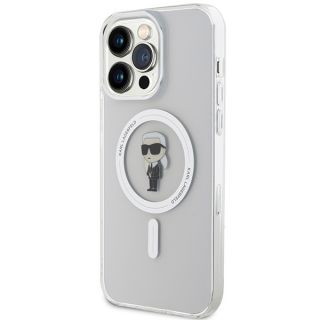 Karl Lagerfeld KLHMP15XHFCKNOT MagSafe iPhone 15 Pro Max kemény hátlap tok - átlátszó