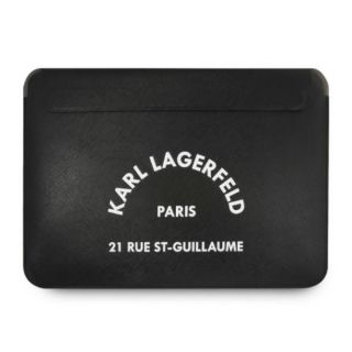 Karl Lagerfeld KLCS133RSGSFBK becsúsztathatós bőr laptop tok 13"-ig - fekete