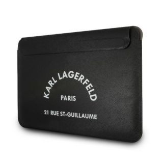 Karl Lagerfeld KLCS133RSGSFBK becsúsztathatós bőr laptop tok 13"-ig - fekete