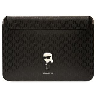 Karl Lagerfeld KLCS14SAKHPKK becsúsztathatós bőr laptop tok 14"-ig - fekete