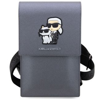 Karl Lagerfeld KLWBSAKCPMG Saffiano bőr válltáska - ezüst
