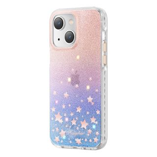 Kingxbar Heart Star iPhone 14 Plus ütésálló szilikon hátlap tok - rózsaszín/csillagos