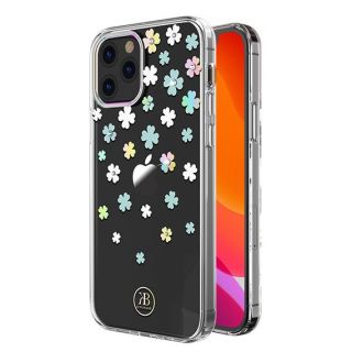 Kingxbar Lucky Swarovski iPhone 12 mini szilikon hátlap tok - virágos