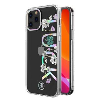 Kingxbar Lucky Swarovski iPhone 12 mini szilikon hátlap tok - fekete